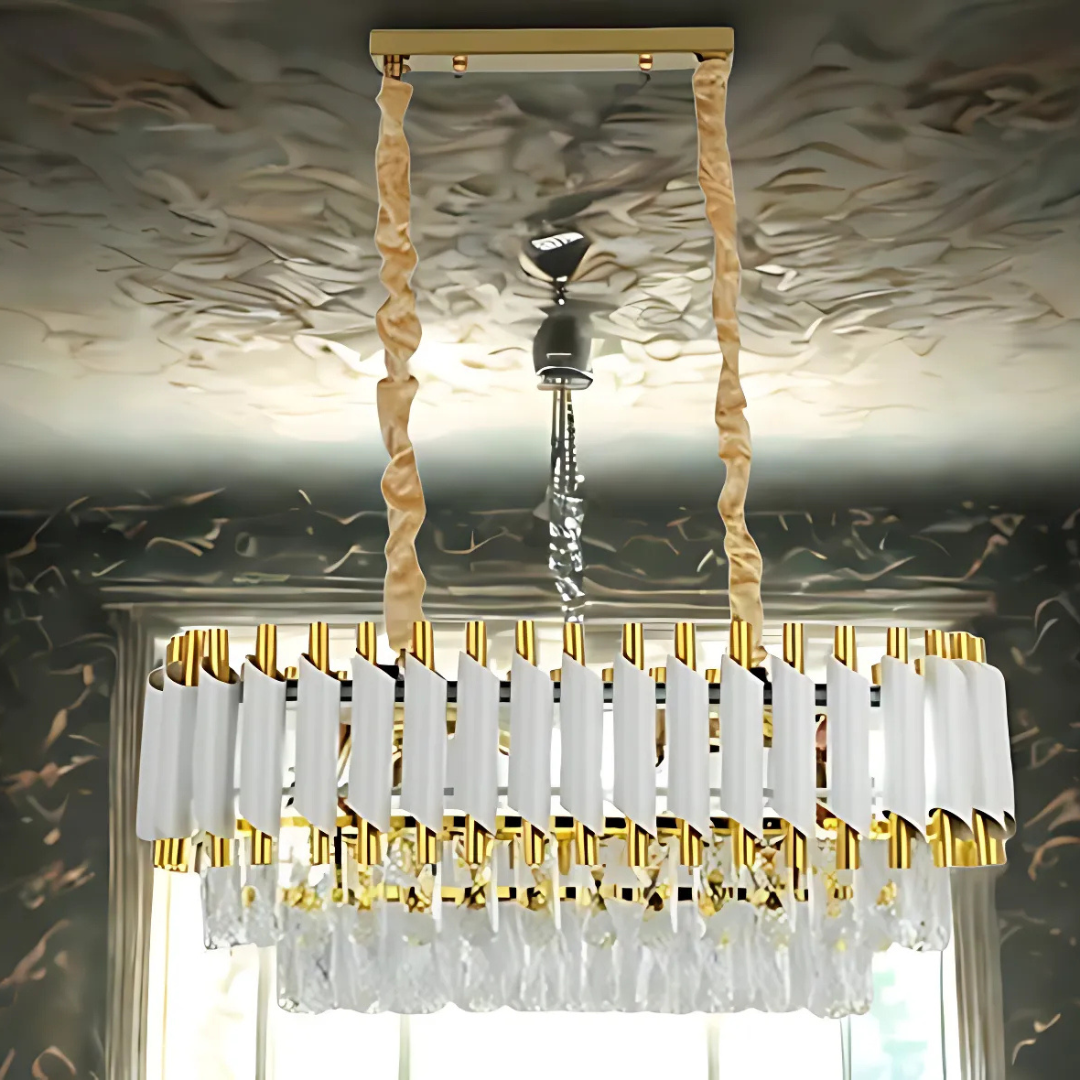 Candelabru Cristal VERSAILLES Regalis, Lungime 80cm, 10xE14, Alb, Inaltime reglabila Candelabre Cristal Default Title Alessandro Design