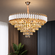 Krištáľový luster VERSAILLES Supremo 12xE14, priemer 80cm, lesklá zlatá a čierna, nastaviteľná výška