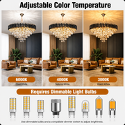 Krištáľový luster VERSAILLES Supremo 12xE14, priemer 80cm, lesklá zlatá a čierna, nastaviteľná výška