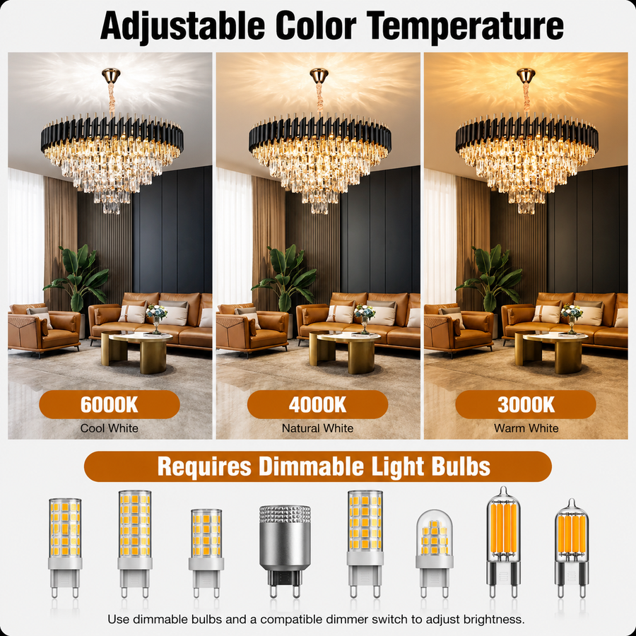 Krištáľový luster VERSAILLES Supremo 12xE14, priemer 80cm, lesklá zlatá a čierna, nastaviteľná výška