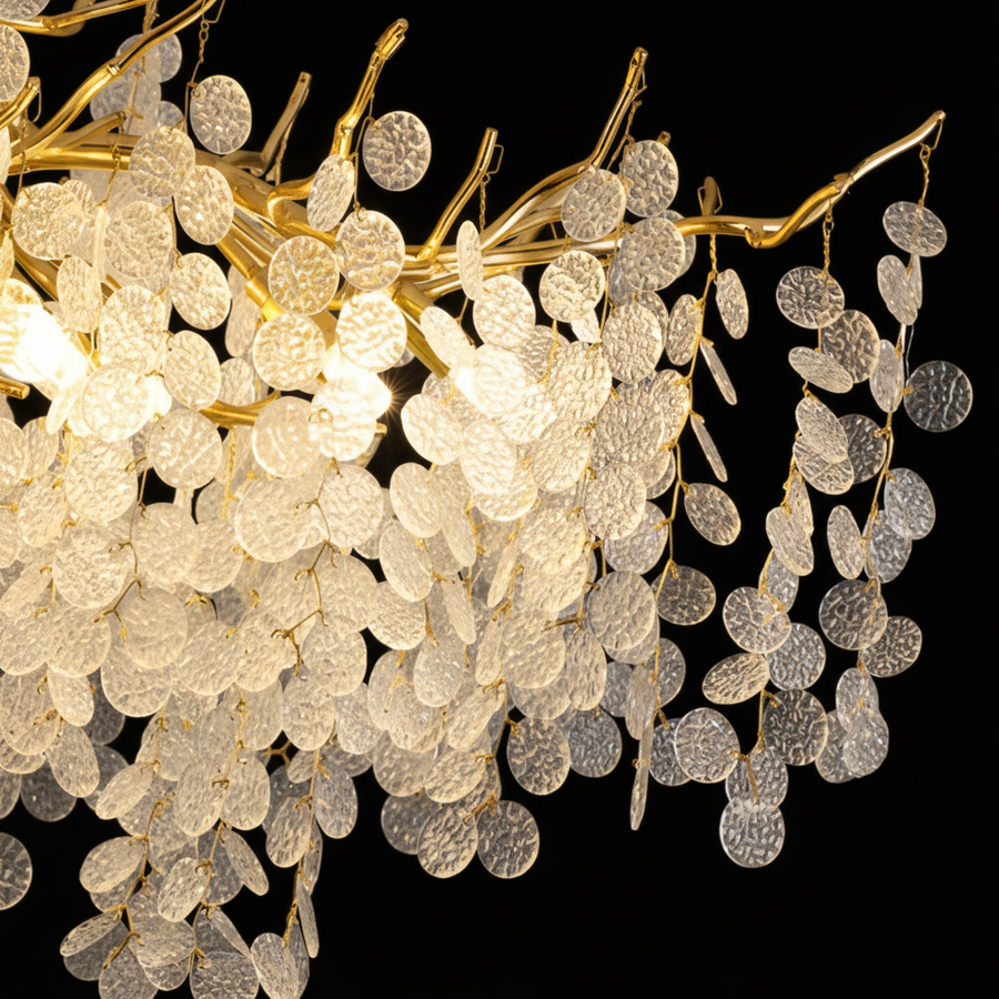 Candelabru Cristal WALTZ Serenade, 6xG9, Auriu, 40cm, Inaltime Reglabila Candelabre Cristal Default Title Alessandro Design