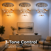 Candelabru LED Cristal ESIK Supremo, 112W, Lumina Rece/Calda/Neutra, Metal si Sticla, Auriu