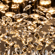 Krištáľový LED luster LLC210/400CH okrúhly, 22W, studené/teplé/neutrálne svetlo, krištáľ, lesklý chróm