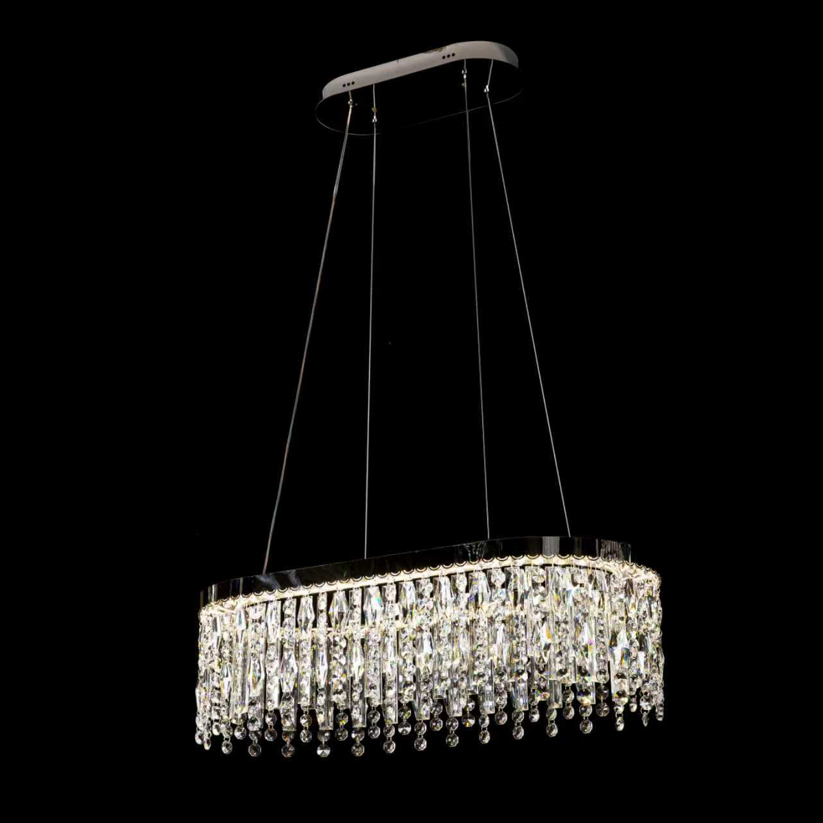 Candelabru LED cu Telecomanda, 114W, ROYALE Imperio , 70x33x120, Lumina Rece/Neutra/Calda, Dimabila, Argintiu, Cristal, Otel Lustre LED cu Telecomanda Default Title Alessandro Design