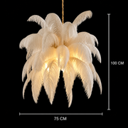 Thalios LED luster, Perie 1xE27, 30cm, Krém