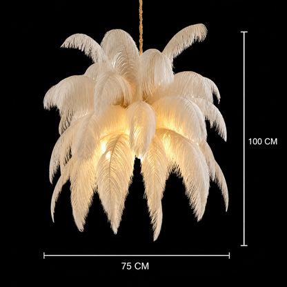 Thalios LED luster, Perie 1xE27, 30cm, Krém