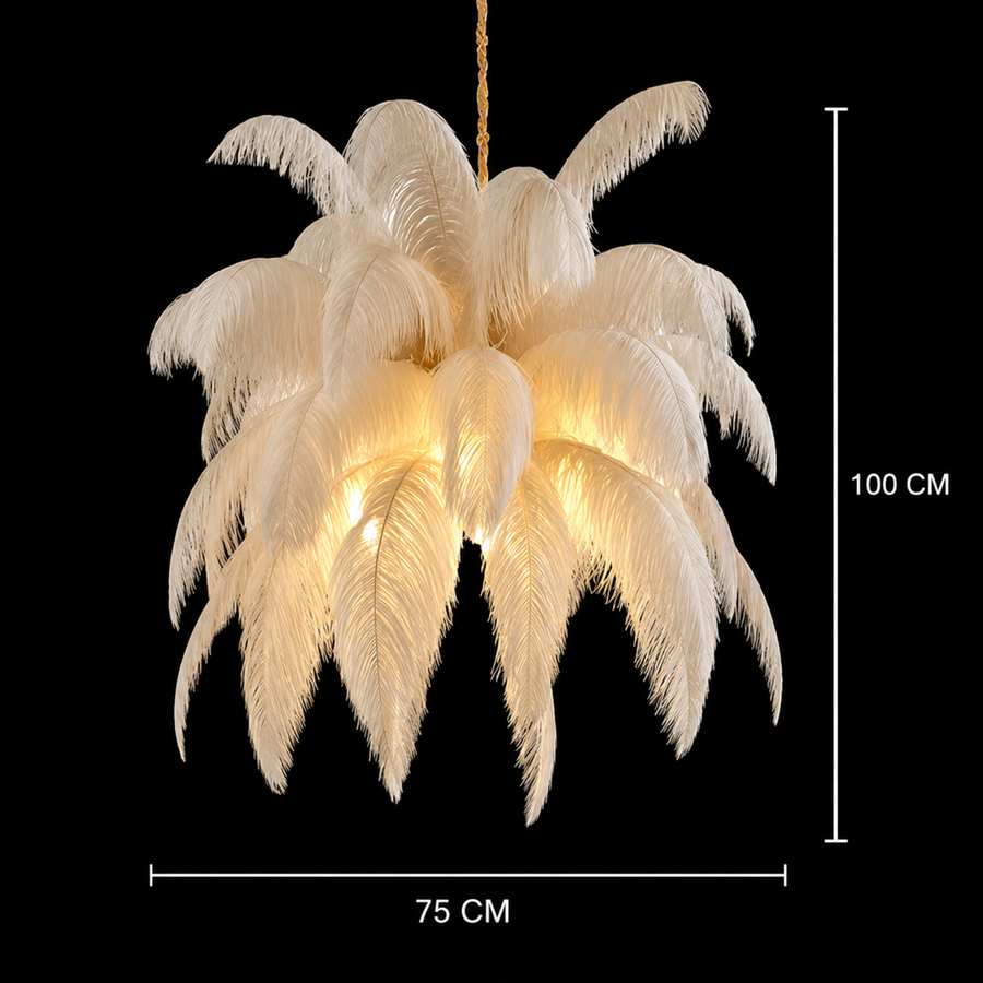 Thalios LED luster, Perie 1xE27, 30cm, Krém