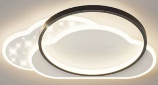 LED luster s diaľkovým ovládaním NOVIA OLYAN, 125W, studené/horúce/neutrálne svetlo, nestabilné, čierne