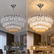 Krištáľový luster MAJESTIC Regalis 21x E14, priemer 80cm, lesklý chróm, nastaviteľná výška