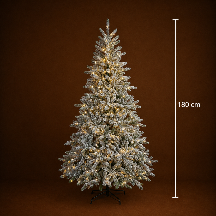 Decorațiune Brad Artificial UUMMANNAQ, 180 cm, 861 vârfuri, Suport Metalic, Plastic, Verde