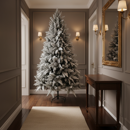 Decorațiune Brad Artificial GLEIS, 300 cm, 3000 vârfuri, Suport Metalic, Plastic, Verde