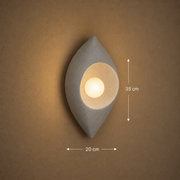 Aplica LED Decorativa LEFFER, 30x20cm, 1xE27, Polistiren, Gri