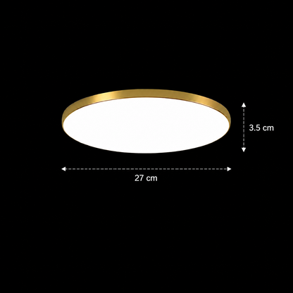 SOLIS LED stropné svietidlo 27cm 20W Cold Light Gold