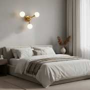 Aplica LED Decorativa ELEKTRA, 40x28cm, 3xG9, Metal si Sticla, Auriu