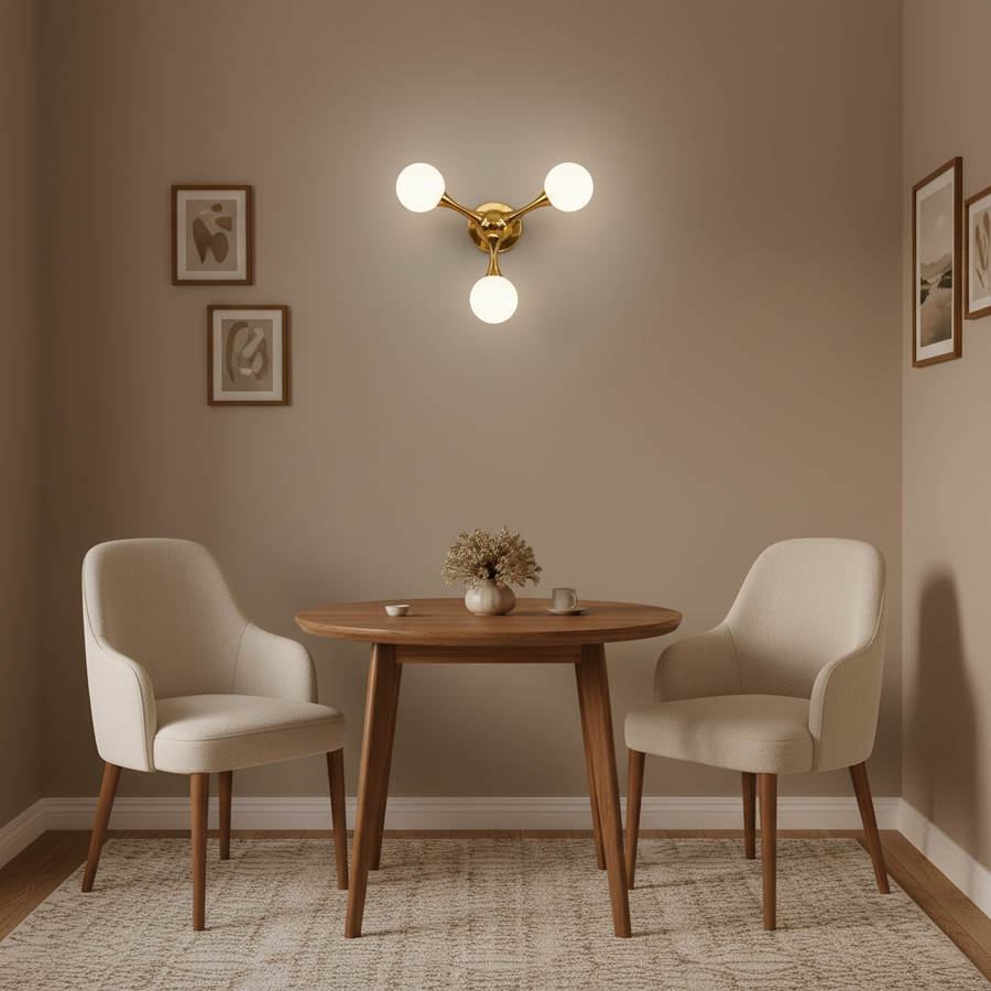 Aplica LED Decorativa ELEKTRA, 40x28cm, 3xG9, Metal si Sticla, Auriu