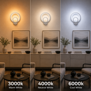 Naneste mestskú LED LED 19 W Round Light Cold/Warm/Neutra Acryl a White Metal