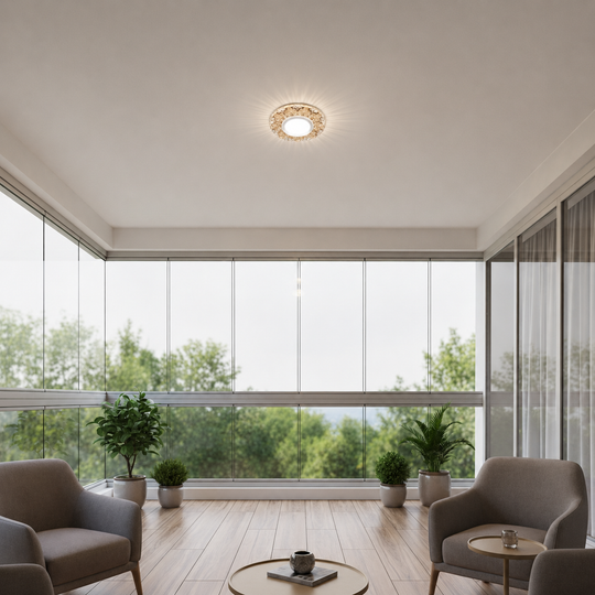 ORBITA LED Spot, 5 W, okrúhle, studené/teplé svetlo, starožitný bronz, živica a sklo LED Spot Predvolený názov Alessandro Design