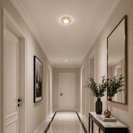 ORBITA LED Spot, 5 W, okrúhle, studené / teplé svetlo, starožitný bronz, živica a sklo LED Spot Predvolený názov Alessandro Design