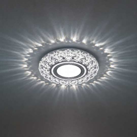 ORBITA LED Spot, 5 W, okrúhle, studené svetlo + RGB, biele, živicové a sklenené LED Spot Predvolený názov Alessandro Design