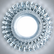 LED Spot ORBITA, 5W, okrúhle, studené svetlo + RGB, biela, živica a sklo