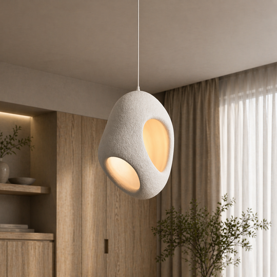 Moderný luster FOAMER Nobile, 37 cm, závesný, 1 X E27, biely, kov a pena, nastaviteľná výška Moderné lustre Predvolený názov Alessandro Design