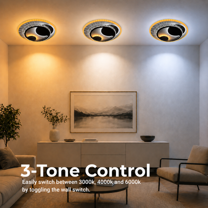 Lustra LED cu cristal ARIELLA 39W, Rotunda, Lumina Rece/Calda/Neutra, Negru Lustre LED Default Title Alessandro Design