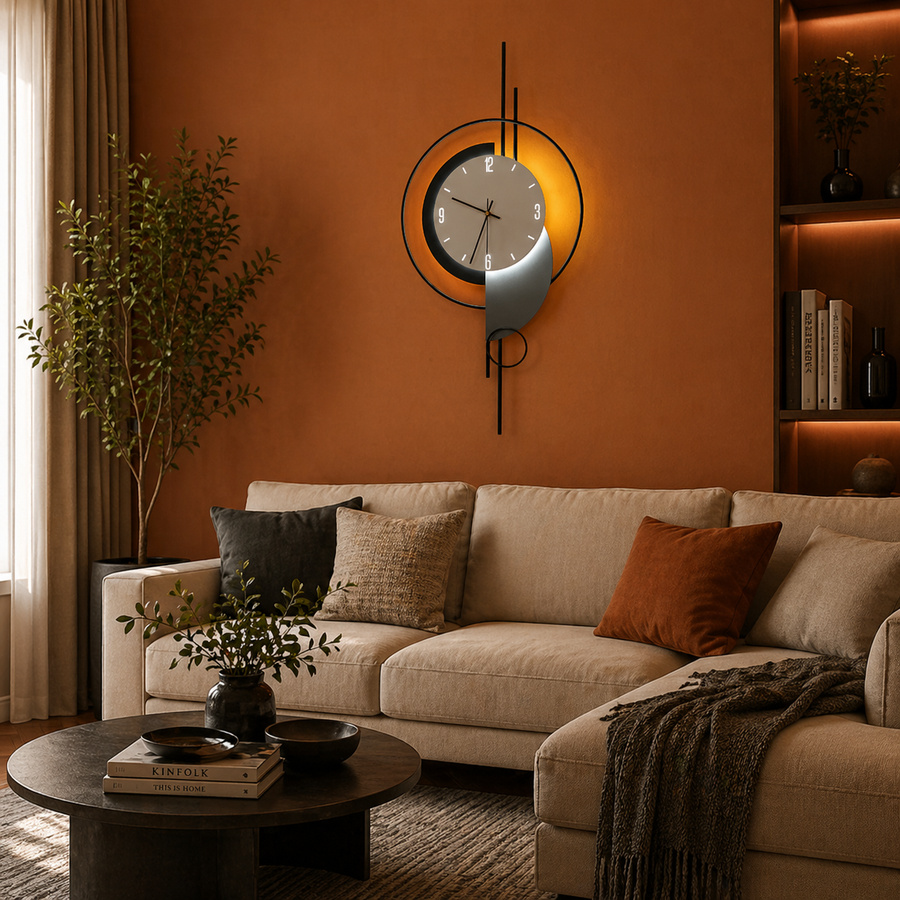 Luna dekoratívne nástenné LED svietidlo 83 W priemer 120 cm studené/neutrálne/teplé svetlo čierne