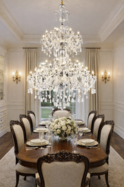 Krištáľový luster CC8043/600H1800GD, Priemer 60cm, Výška 180cm, Lesklý zlatý, Nastaviteľná výška, Elegantný dizajn