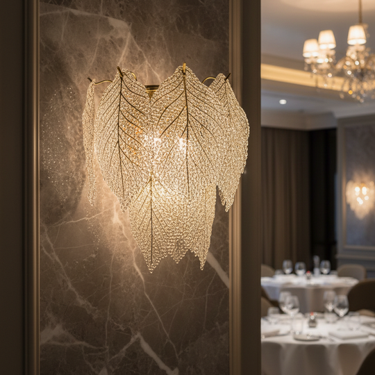 Nástenné svietidlo Crystal LACE, 3xE14, priemer 30 cm, výška 34 cm, lesklé zlato, elegantný dizajn Cristal Candelabra Predvolený názov Alessandro Design
