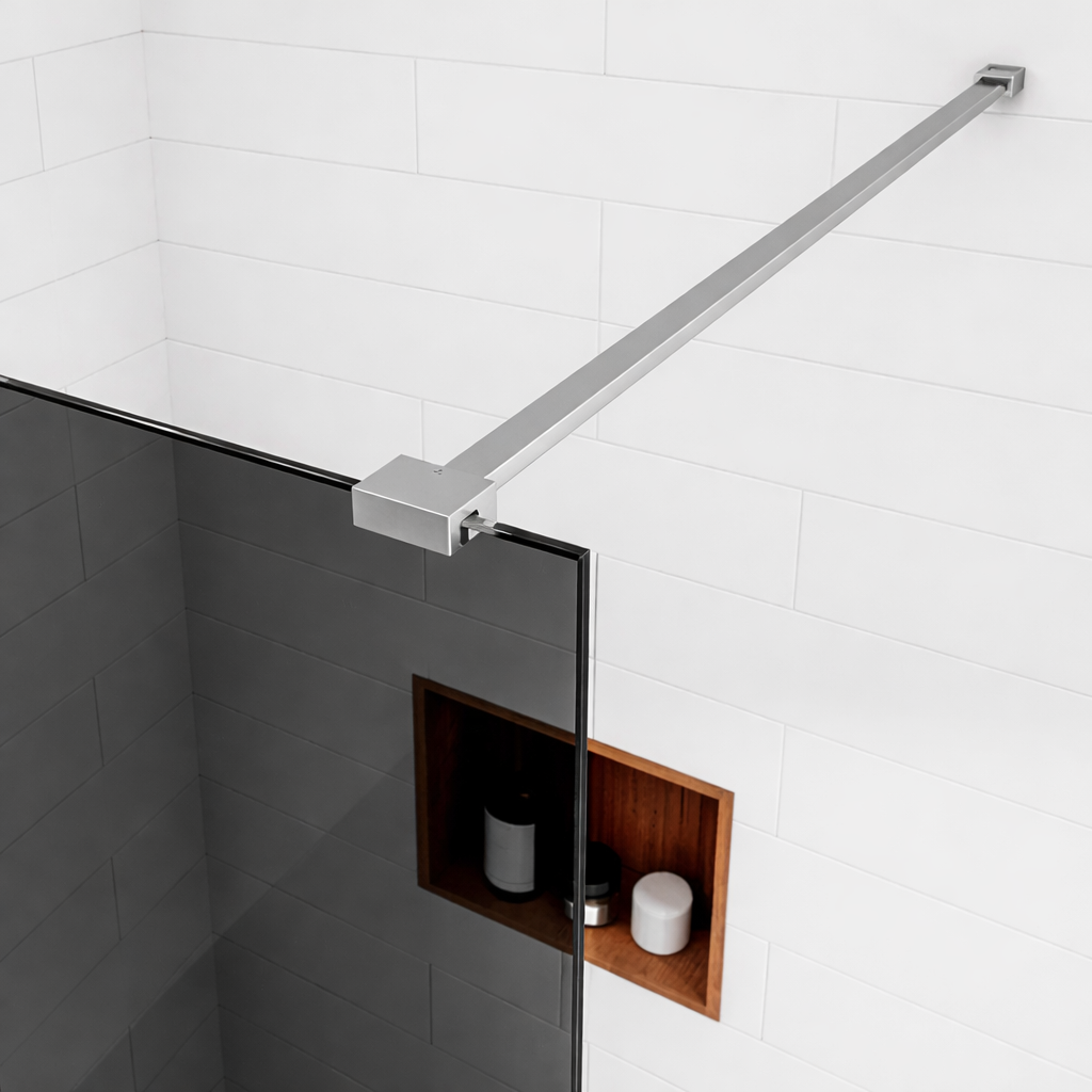 Paravan duș Walk-In 100x195 cm, sticlă securizată 8 mm, gri, profil metalic rezistent Dus Walk-in Default Title Alessandro Design