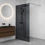 Paravan duș Walk-In 120x195 cm, sticlă securizată 8 mm, gri, profil metalic rezistent Dus Walk-in Default Title Alessandro Design