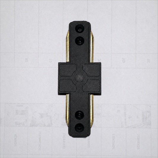 Conector pentru șină SN203BK, 9x3.5x1.5cm, Plastic și Cupru, Neagră