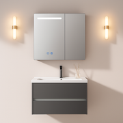 Ingrid skrinka s LED zrkadlom DBP123 80x70 biela