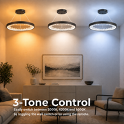 Závesný LED luster s diaľkovým ovládaním, kryštály K9, 28W, 1 kruh, studené/teplé/neutrálne svetlo, stmievateľné, čierne, výškovo nastaviteľné