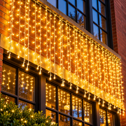 Vianočná inštalácia LED svetelnej záclony, teplé svetlo, 300 x 100 cm, 120 LED