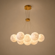 MODERN LOFT Luster Bagliore, Globe, 9xE27, Nastaviteľná výška, Zlatá