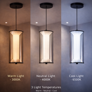 Závesný LED luster s diaľkovým ovládaním 29W, LM511/1BK, Nastaviteľná výška, Teplé/Studené/Neutrálne svetlo, Biely, Meta