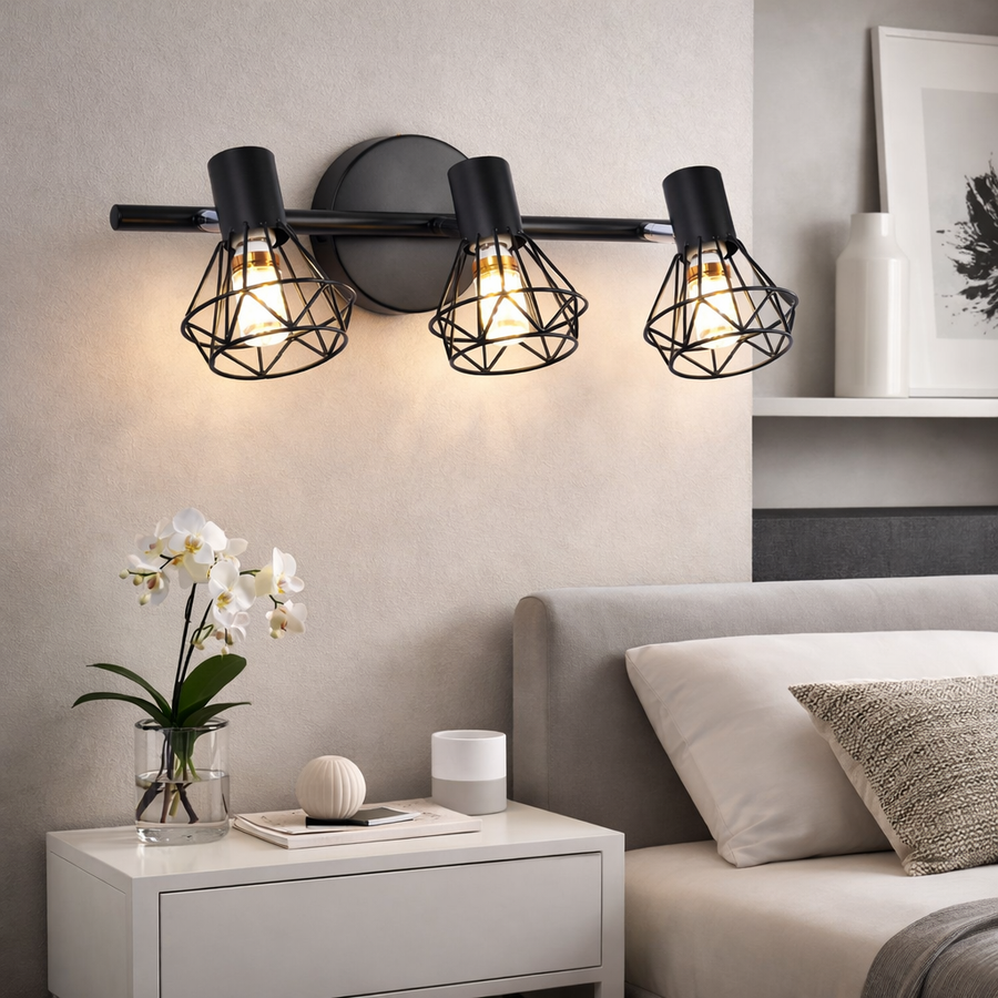 Luster s tienidlom, GRACIE, LC365/3BK, Diamond, 3XE14, Čierny