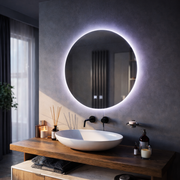 LED okrúhle zrkadlo, 60 cm, Isolda, Touch, Demister System, Cold Light 6000k