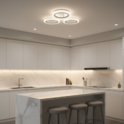 VEĽKÝ 27W LED luster, 3 kruhy, neutrálne svetlo, biely