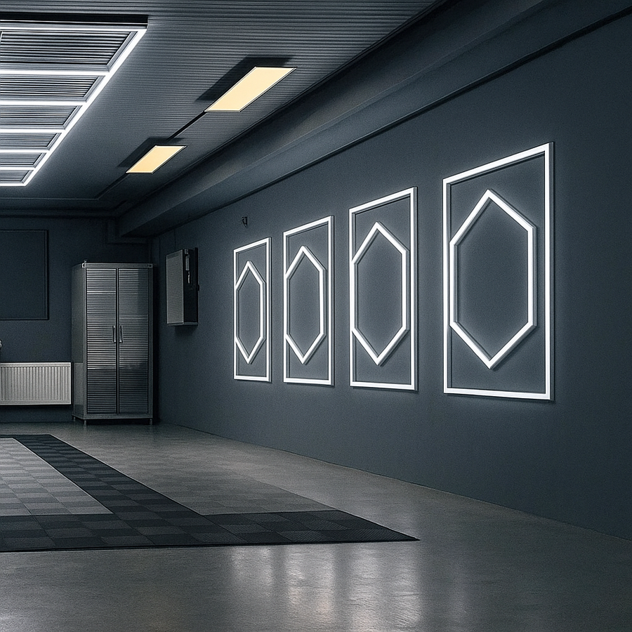 Honeycomb 1050 mm x 1200 mm LED šesťuholníky