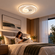 LED luster s diaľkovým ovládaním ISTARAVSHAN, okrúhly tvar, 86W, studené/teplé/neutrálne svetlo, stmievateľné, biela