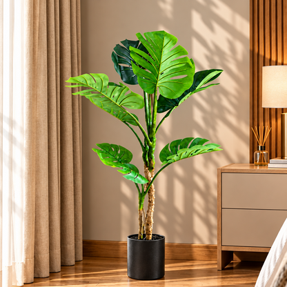 Umelá rastlina typu Monstera Deliciosa, 8 listov, 140 cm, zelená