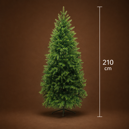 Decorațiune Brad Artificial EIS, 210 cm, 666 vârfuri, Plastic, Verde