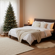 Decorațiune Brad Artificial QAANAAQ, 180 cm, 808 vârfuri, Plastic, Verde
