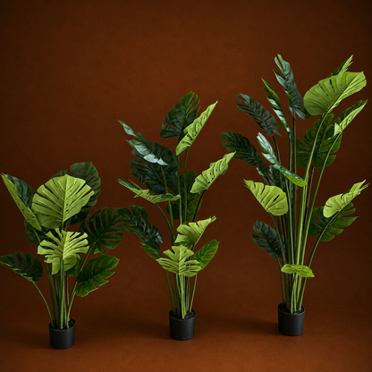 Decorațiune Monstrosa Deliciosa Artificial, Plastic, 120 cm, Verde
