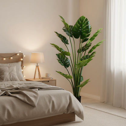 Decorațiune Monstrosa Deliciosa Artificial, Plastic, 180 cm, Verde