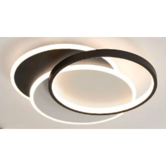 LED luster s geometriou diaľkového ovládania Chiara, 120 W, 3 kruhov, studené/horúce/neutrálne svetlo, nestabilné, čierne