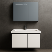 Ingrid skrinka s LED zrkadlom DBP123 80x70 biela