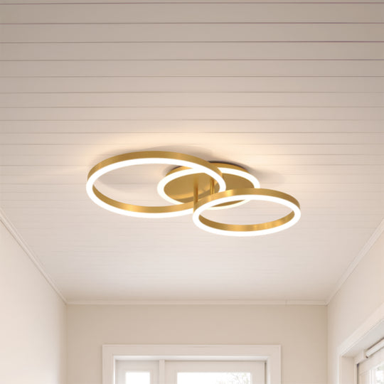 LED luster s diaľkovým ovládaním RINOVA 66W, 2 kruhy, studené/teplé/neutrálne svetlo, stmievateľné, lesklé zlaté LED luster s diaľkovým ovládaním Predvolený názov Alessandro Design
